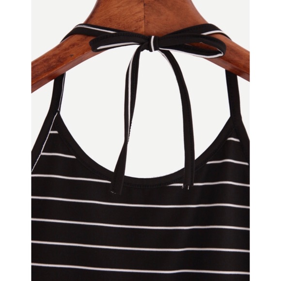 Halter Striped Cami Top - Picture 2 of 4